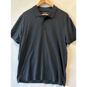 Vince Men's Classic Polo Shirt Navy Large Classic Lightweight Cotton